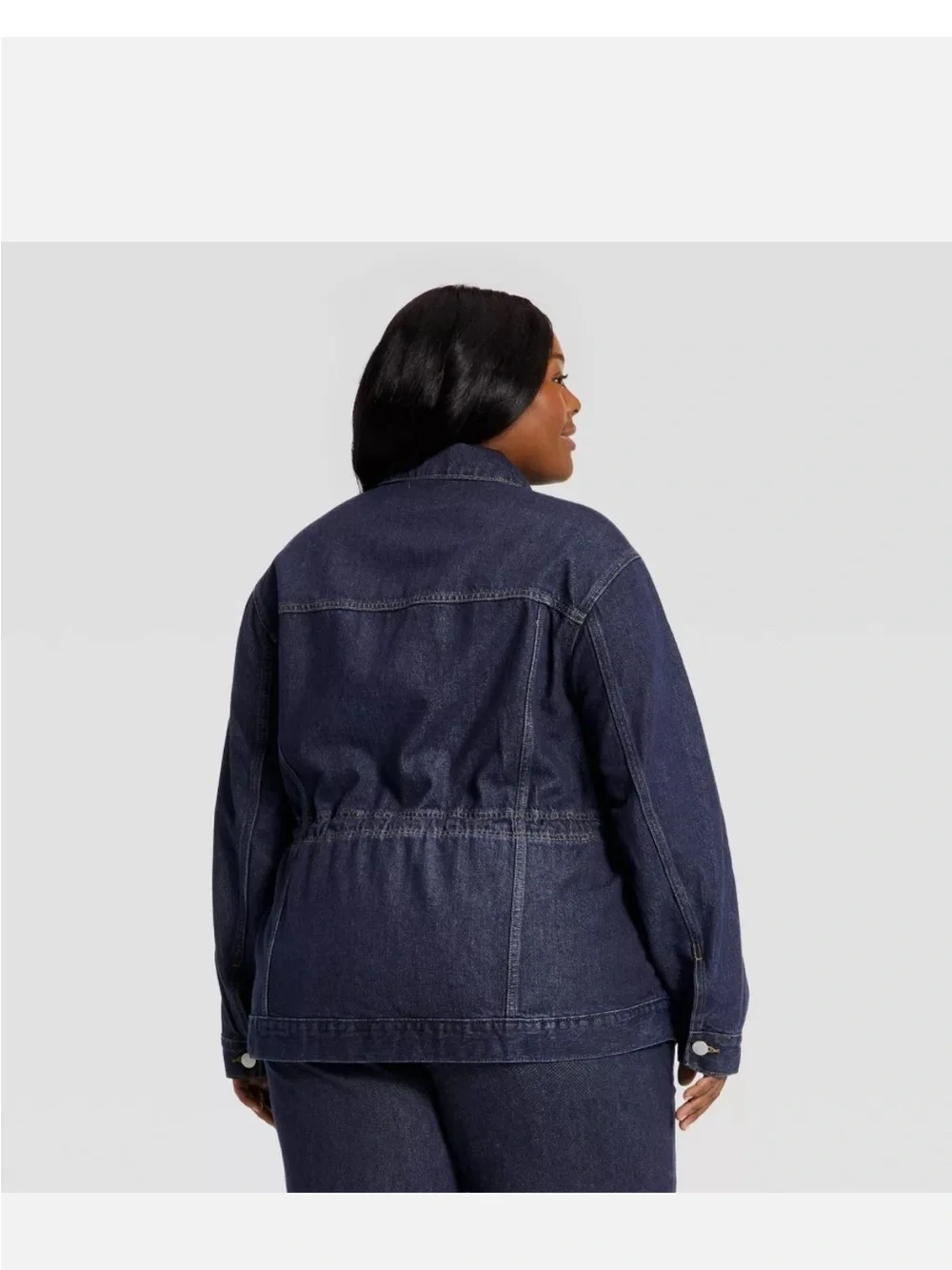 Women Cinched Waist Trucker Denim Jacket - Universal new 🆕